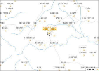 map of Apedwa