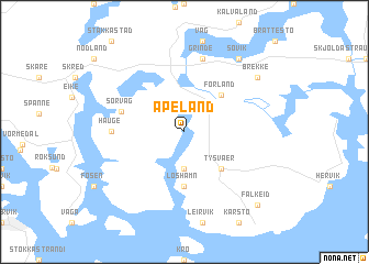 map of Apeland