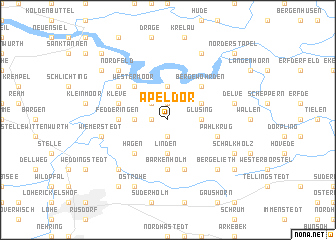 map of Apeldör