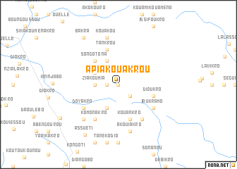 map of Apiakouakrou