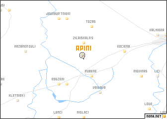 map of Apiņi