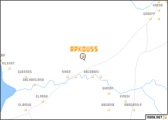 map of Ap Kouss