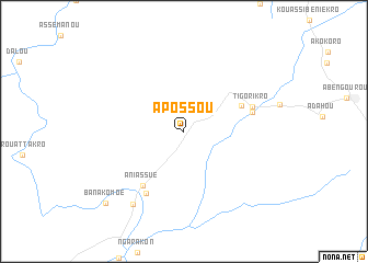 map of Apossou