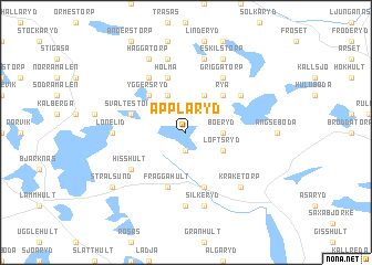 map of Äpplaryd