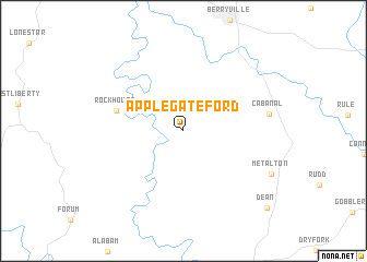 map of Applegate Ford