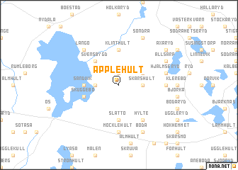 map of Applehult