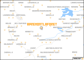 map of Apremont-la-Forêt