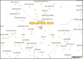 map of Āqā Jān Bolāghī