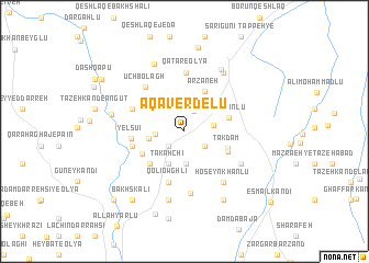 map of Āqā Verdelū