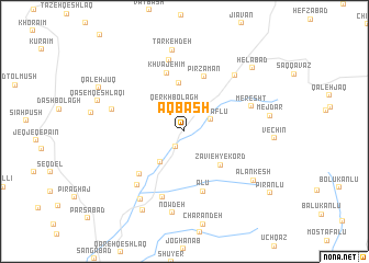 map of Āqbāsh