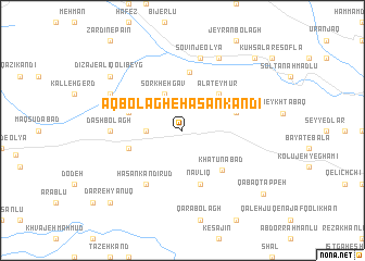 map of Āqbolāgh-e Ḩasan Kandī