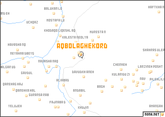 map of Āqbolāgh-e Kord