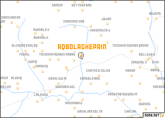 map of Āq Bolāgh-e Pāʼīn