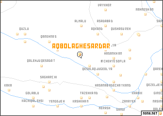 map of Āqbolāgh-e Sardār