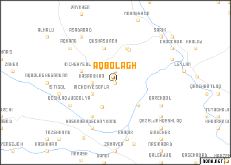 map of Āqbolāgh