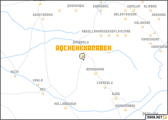 map of Āqcheh Kharābeh