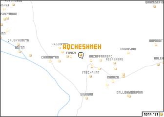 map of Āq Cheshmeh