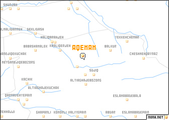 map of Āq Emām