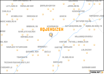 map of Āqjeh Dīzeh