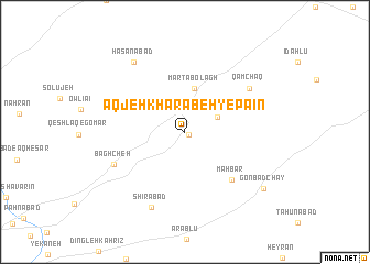 map of Āqjeh Kharābeh-ye Pāʼīn