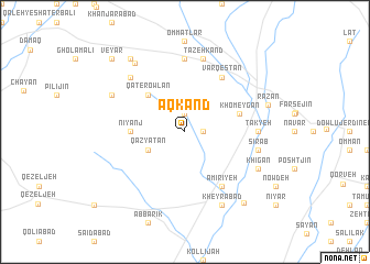 map of Āq Kand