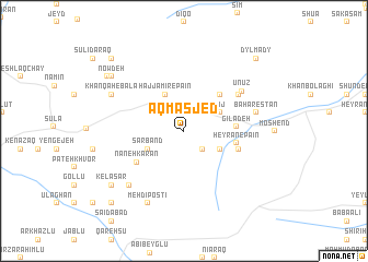 map of Āq Masjed