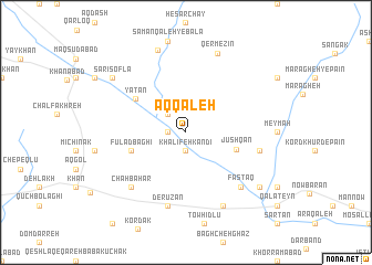 map of Āq Qal‘eh