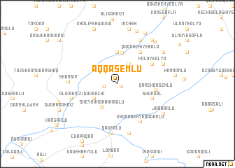 map of Āq Qāsemlū