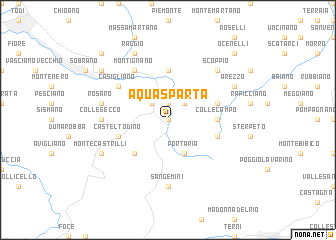 map of Aquasparta