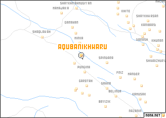 map of Aqūbān-i Khwārū