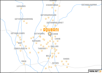 map of Aqūbāni