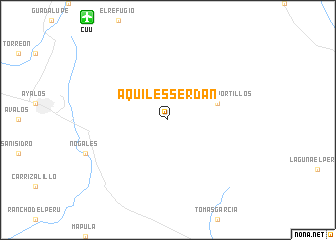 map of Aquiles Serdán