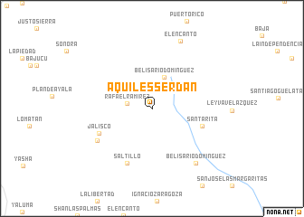 map of Aquiles Serdán