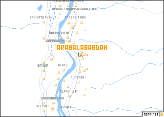 map of ‘Arab al ‘Abābdah