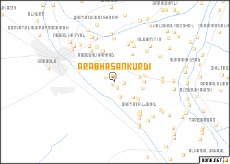 map of ‘Arab Ḩasan Kurdī