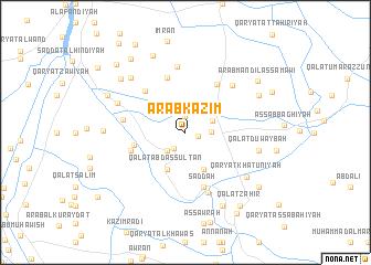 map of ‘Arab Kāz̧im