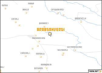 map of Ərǝbşahverdi