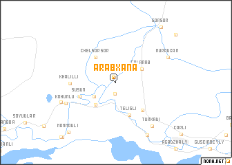 map of Ərǝbxana