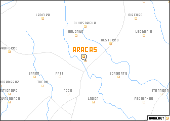 map of Araçás