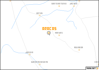 map of Araçás