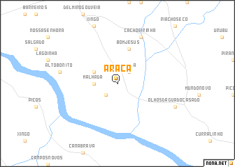 map of Araçá