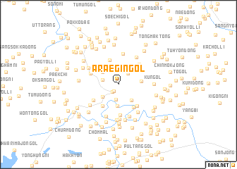 map of Araegin-gol