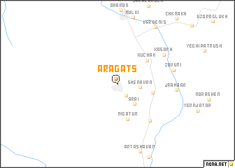 map of Aragats