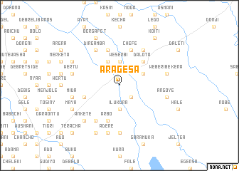 map of Āragēsa