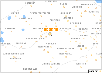 map of Aragón