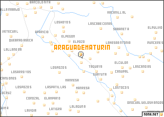 map of Aragua de Maturín