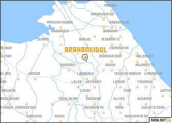 map of Arahan-kidul