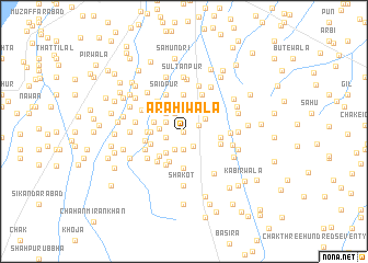 map of Arāhīwāla