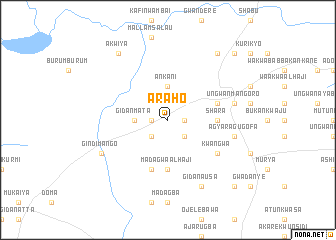 map of Araho