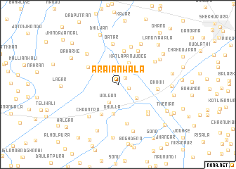 map of Araiānwāla